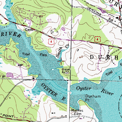 Topographic Map of Smith Creek, NH