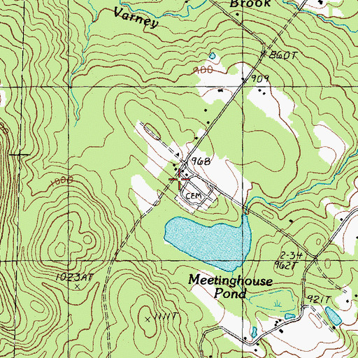 Topographic Map of Smith Meeting House, NH
