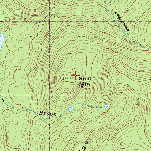 Topographic Map of Smith Mountain, NH