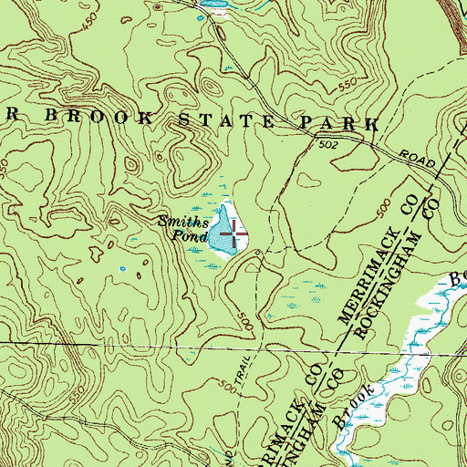 Topographic Map of Smiths Pond, NH