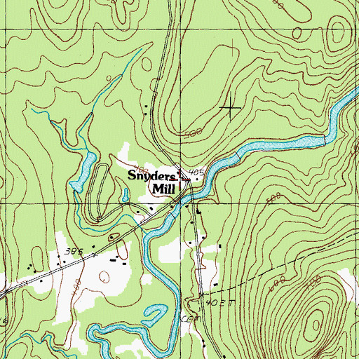 Topographic Map of Snyders Hill, NH