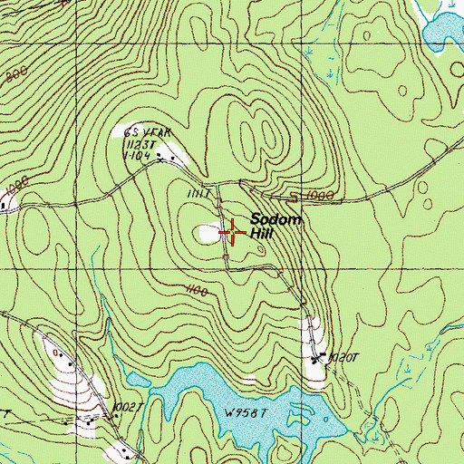 Topographic Map of Sodom Hill, NH