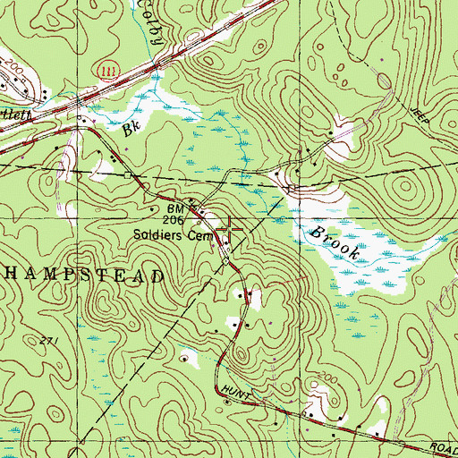 Topographic Map of Soldiers Cemetery, NH