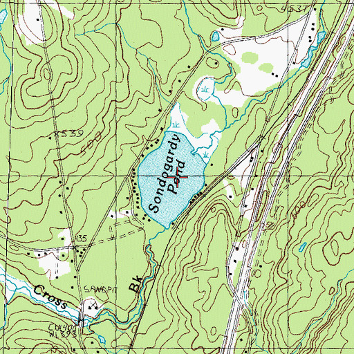 Topographic Map of Sondogardy Pond, NH