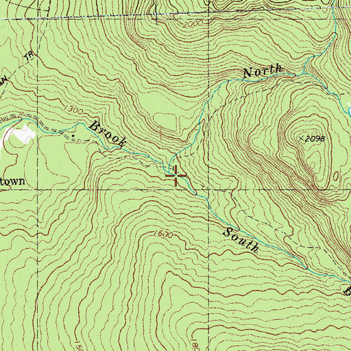 Topographic Map of South Branch Jacobs Brook, NH