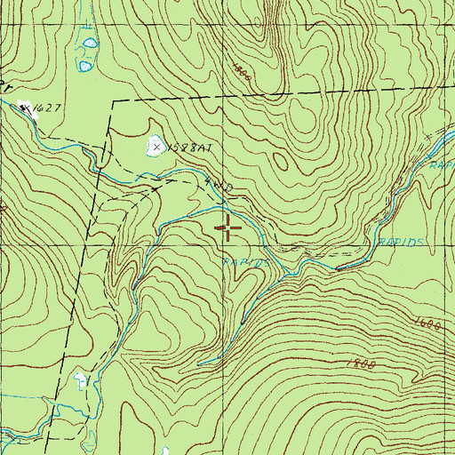 Topographic Map of South Branch Little Dead Diamond River, NH
