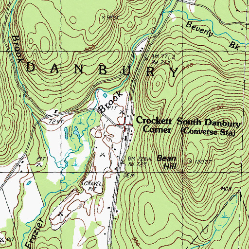 Topographic Map of South Danbury, NH