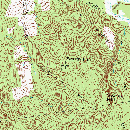 Topographic Map of South Hill, NH
