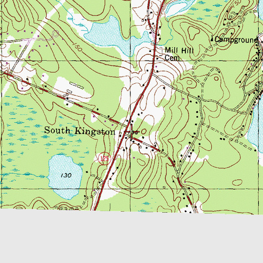 Topographic Map of South Kingston, NH