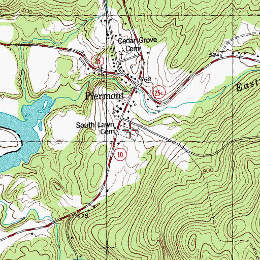 Topographic Map of South Lawn Cemetery, NH