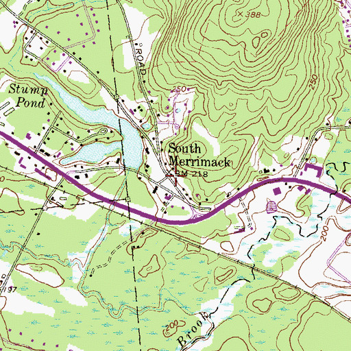 Topographic Map of South Merrimack, NH