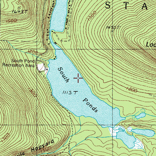 Topographic Map of South Ponds, NH