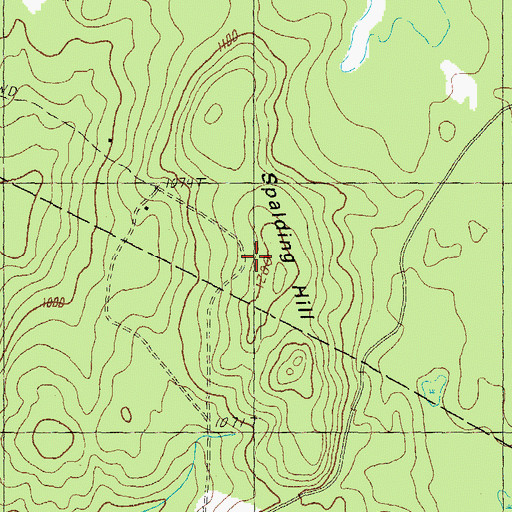Topographic Map of Spalding Hill, NH