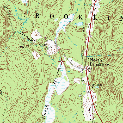 Topographic Map of Spaulding Brook, NH