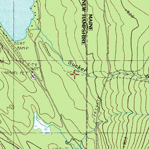 Topographic Map of Speck Pond Trail, NH