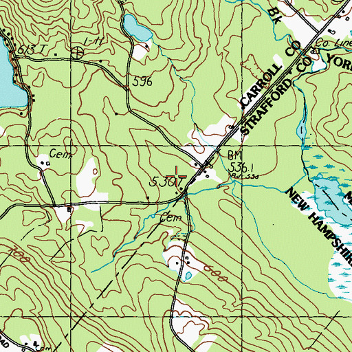 Topographic Map of Spinney Church, NH