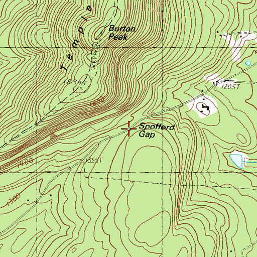 Topographic Map of Spofford Gap, NH
