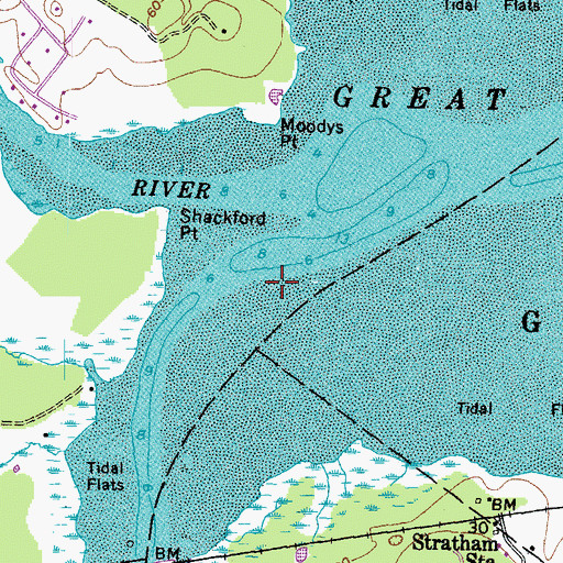 Topographic Map of Squamscott River, NH