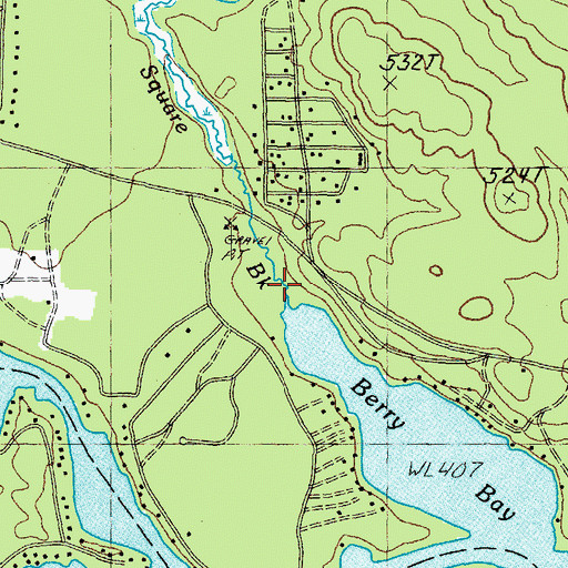 Topographic Map of Square Brook, NH