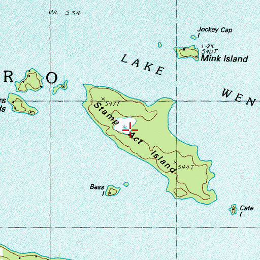 Topographic Map of Stamp Act Island, NH
