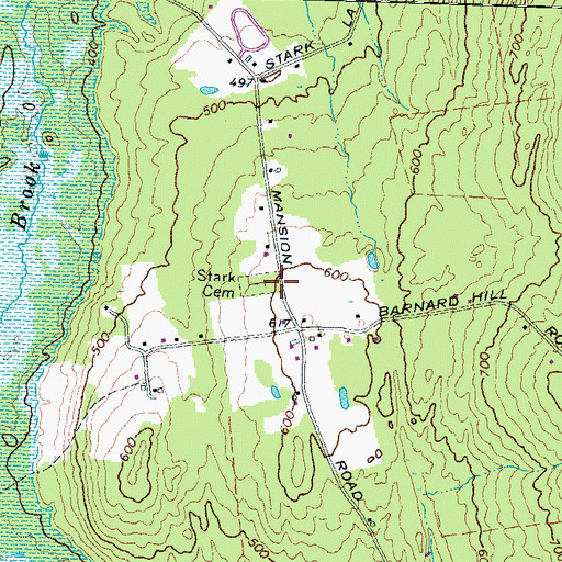 Topographic Map of Stark Cemetery, NH