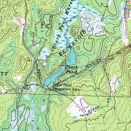 Topographic Map of Stark Pond, NH