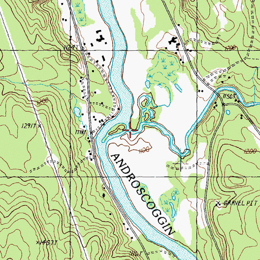 Topographic Map of Stearns Brook, NH