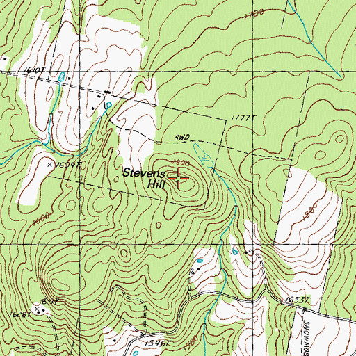 Topographic Map of Stevens Hill, NH