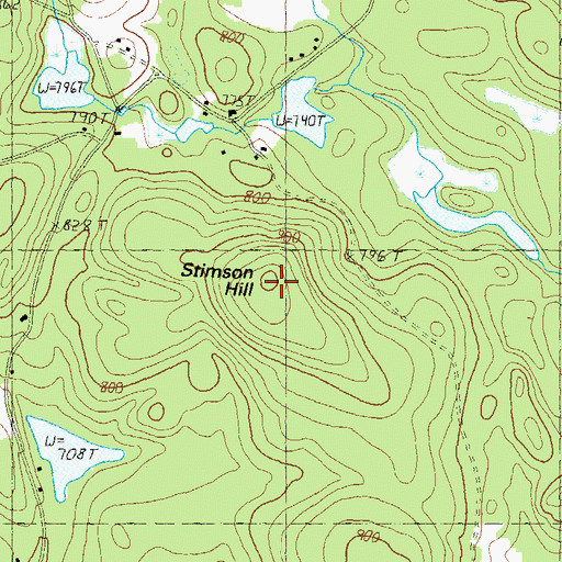 Topographic Map of Stimson Hill, NH