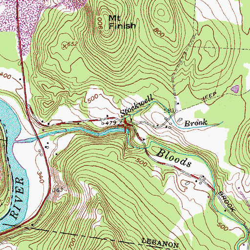 Topographic Map of Stockwell Brook, NH