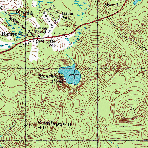 Topographic Map of Stonehouse Pond, NH