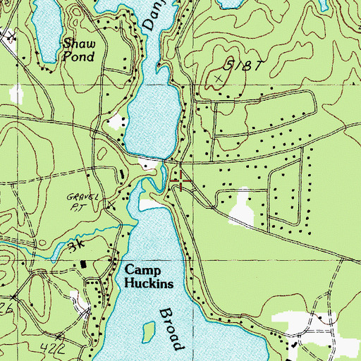 Topographic Map of Stony Brook, NH