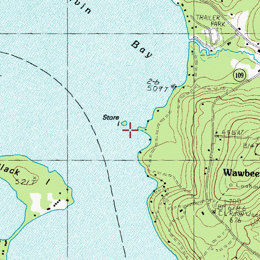 Topographic Map of Store Island, NH