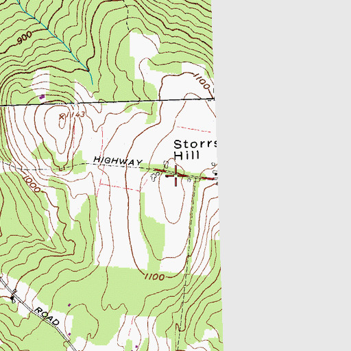 Topographic Map of Storrs Hill, NH