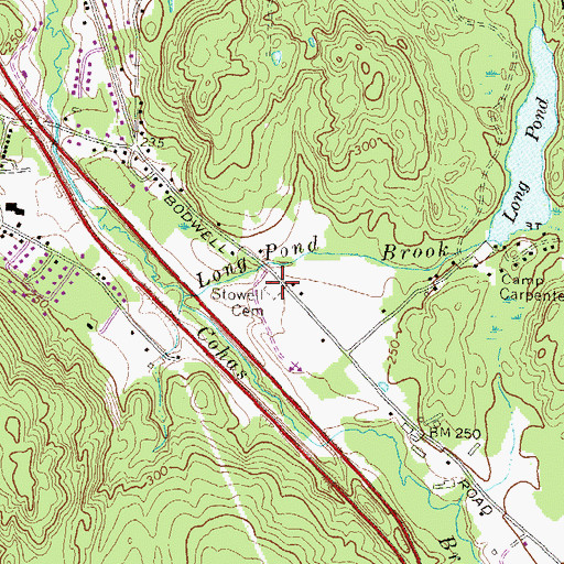 Topographic Map of Stowell Cemetery, NH