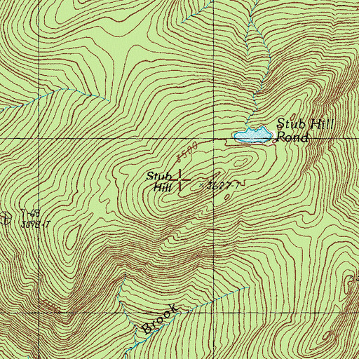 Topographic Map of Stub Hill, NH