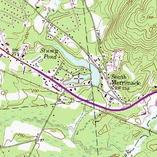Topographic Map of Stump Pond, NH