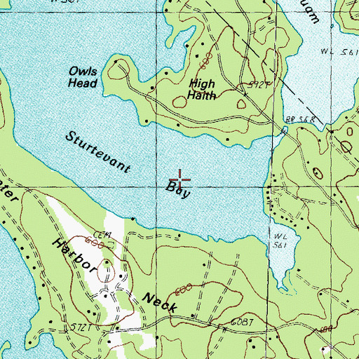 Topographic Map of Sturtevant Bay, NH