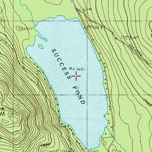 Topographic Map of Success Pond, NH
