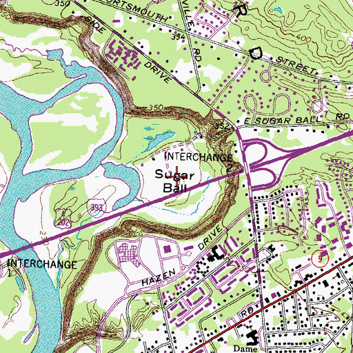 Topographic Map of Sugar Ball, NH