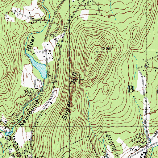 Topographic Map of Sugar Hill, NH
