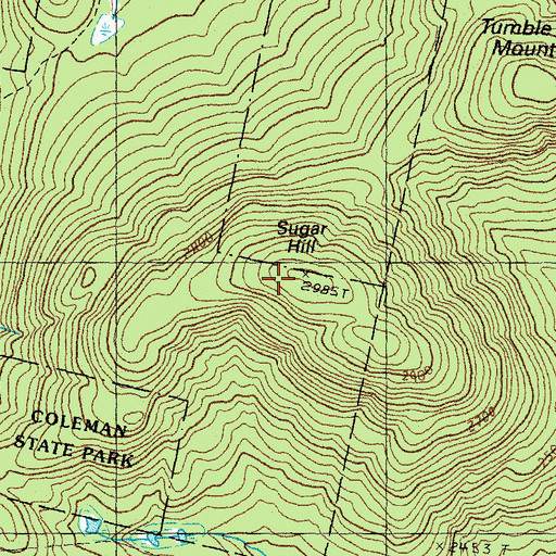 Topographic Map of Sugar Hill, NH