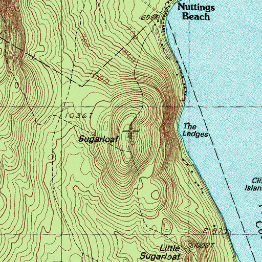 Topographic Map of Sugarloaf, NH