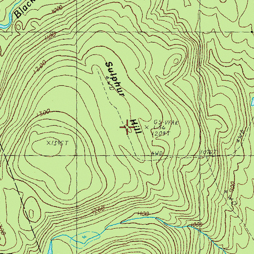 Topographic Map of Sulphur Hill, NH