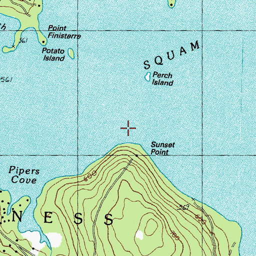 Topographic Map of Sunset Point, NH