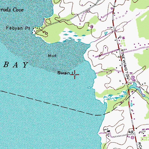 Topographic Map of Swan Island, NH