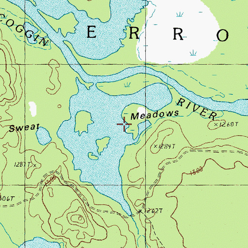 Topographic Map of Sweat Meadows, NH