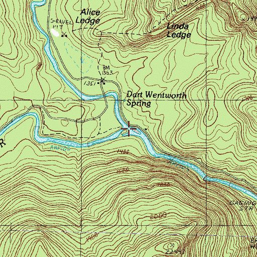 Topographic Map of Swift Diamond River, NH