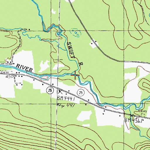 Topographic Map of Swift River, NH