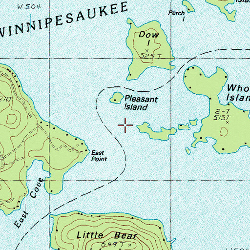 Topographic Map of Swill Island, NH